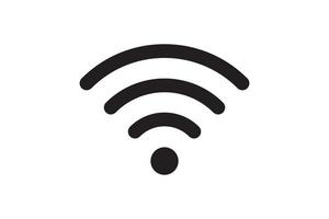 conexión de señal de símbolo wi fi. señal de tecnología inalámbrica de internet vectorial. icono de comunicación de red wifi. vector