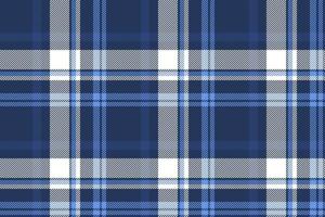 Plaid background, check seamless pattern in blue. Vector fabric texture for textile print, wrapping paper, gift card or wallpaper.