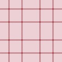 Plaid seamless pattern in red. Check fabric texture. Vector textile print.