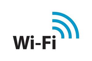 conexión de señal de símbolo wi fi. señal de tecnología inalámbrica de internet vectorial. icono de comunicación de red wifi. vector