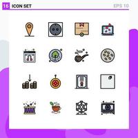 16 Creative Icons Modern Signs and Symbols of service web package chat heart Editable Creative Vector Design Elements