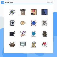 Set of 16 Modern UI Icons Symbols Signs for image shipment hills product commerce Editable Creative Vector Design Elements