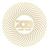 Happy new year 2023 background with elegant golden fireworks. Suitable for greeting cards, banner, invitations vector