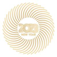 Happy new year 2023 background with elegant golden fireworks. Suitable for greeting cards, banner, invitations vector