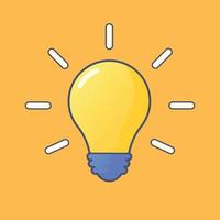 Illustration of lightbulb energy, light and bright. creativity idea business innovation, on transparent background vector