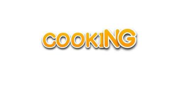 Cooking class cartoon fun title text 4K animation movie video