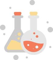 chemical experiments and test tubes illustration in minimal style vector