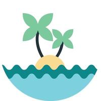 sea island illustration in minimal style vector