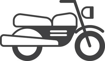 vintage motorcycle illustration in minimal style vector