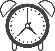 alarm clock illustration in minimal style vector