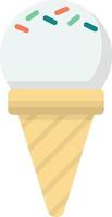 ice cream cone illustration in minimal style vector