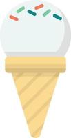 ilustración de cono de helado en estilo minimalista vector