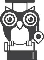 owl and book illustration in minimal style vector