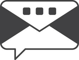 message box with email illustration in minimal style vector