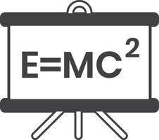 White board with scientific equations illustration in minimal style vector