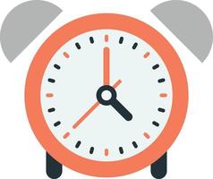 alarm clock illustration in minimal style vector