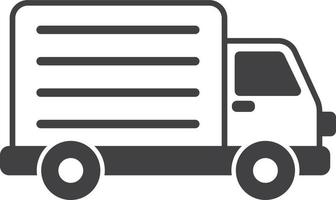 truck illustration in minimal style vector