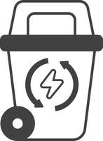 trash and energy illustration in minimal style vector