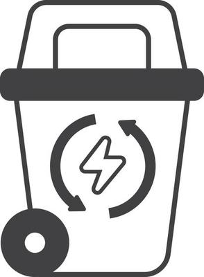 trash and energy illustration in minimal style
