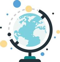 globe model illustration in minimal style vector