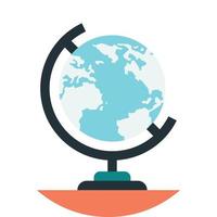 globe model illustration in minimal style vector