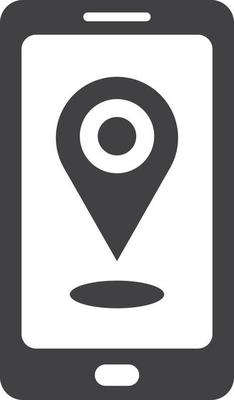 Smartphones and location pins illustration in minimal style