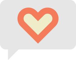 heart on text box illustration in minimal style vector