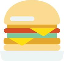 hamburger illustration in minimal style vector