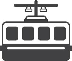 tram illustration in minimal style vector