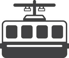 tram illustration in minimal style vector