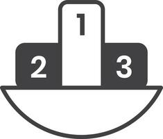 Podium for athletes illustration in minimal style vector