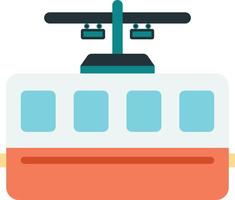 tram illustration in minimal style vector