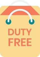 duty free shopping bag illustration in minimal style vector