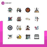 conjunto de 16 iconos de interfaz de usuario modernos símbolos signos para tecnología de desarrollo software de recepción elementos de diseño de vectores creativos editables comerciales