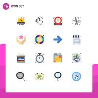 Universal Icon Symbols Group of 16 Modern Flat Colors of scissor cut mind back to school inbox Editable Pack of Creative Vector Design Elements