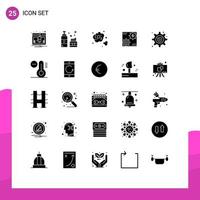 Solid Glyph Pack of 25 Universal Symbols of money make carbon earnings revenue Editable Vector Design Elements