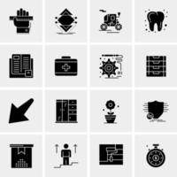 16 iconos universales de negocios vector ilustración de icono creativo para usar en proyectos relacionados con la web y dispositivos móviles