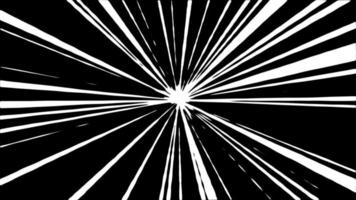 hyperspace springen door de sterren naar een ver weg ruimte. op reis door ster velden vliegend extreem snel licht snelheid reis door een wormhole naar de einde van tunnel in ruimte. video