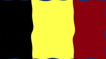 Flagge der belgischen Nation. nahtlose Schleifenanimation. video
