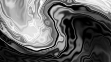 Animation de couleur dégradée abstraite 3d ondulée et mur lisse tournoyant. motif liquide multicolore de concept. macro de surface de réflexion ondulée blanche noire. flux d'abstraction fluide coloré à la mode. video