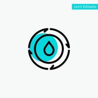 Energy Water Power Nature turquoise highlight circle point Vector icon