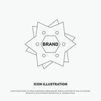 Star Branding Brand Logo Shape Line Icon Vector