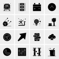 16 iconos universales de negocios vector ilustración de icono creativo para usar en proyectos relacionados con la web y dispositivos móviles