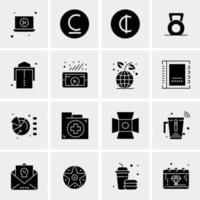 16 iconos universales de negocios vector ilustración de icono creativo para usar en proyectos relacionados con la web y dispositivos móviles