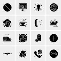 16 iconos universales de negocios vector ilustración de icono creativo para usar en proyectos relacionados con la web y dispositivos móviles