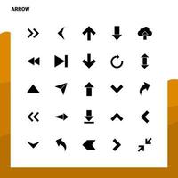 25 Arrow Icon set Solid Glyph Icon Vector Illustration Template For Web and Mobile Ideas for business company