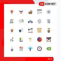 25 Thematic Vector Flat Colors and Editable Symbols of list develop conveyance coding transportation Editable Vector Design Elements