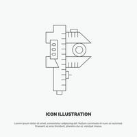 Measuring Accuracy Measure Small Tiny Line Icon Vector