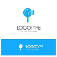 Find Search Service Signal Blue Solid Logo with place for tagline vector