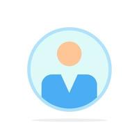 Personal Personalization Profile User Abstract Circle Background Flat color Icon vector